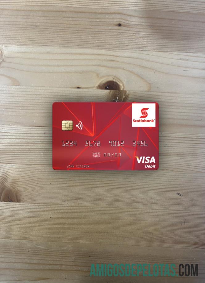 Cartão de débito Visa do Banco da Nova Escócia de São Vicente e Granadinas Photolook Front exemplo